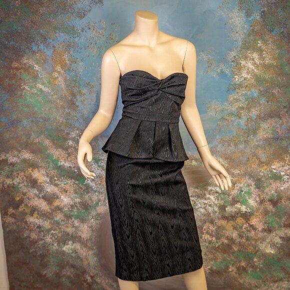 VERONICA BEARD Black Strapless Jacquard Allyson Dress  Size 6 NWT - Picture 16 of 16